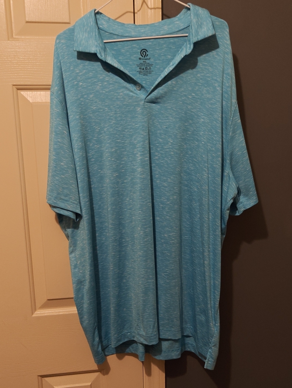 Champion Light Blue Heathered Polo Shirt